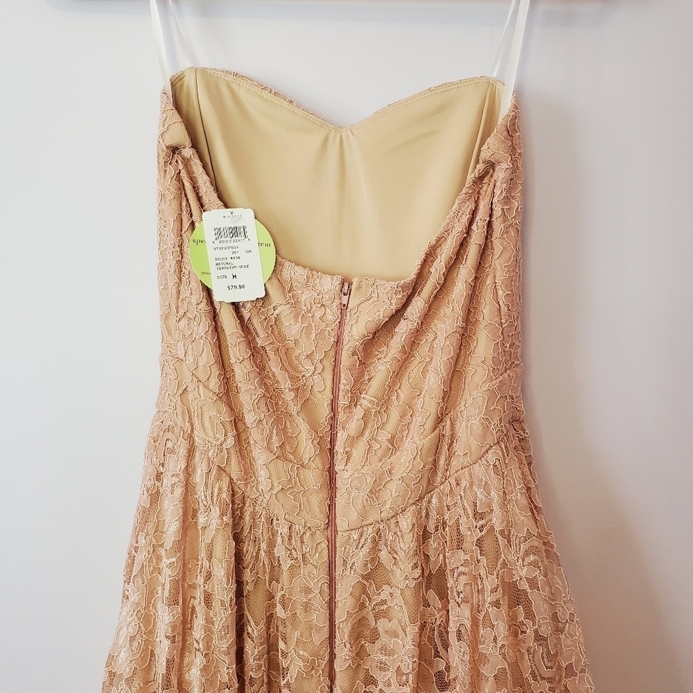 Windsor High Low Strapless Sweetheart Lace Pink - Picture 6 of 12